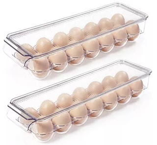 Eierablage mit Deckel Schubladen-Kühlschrank Aufbewahrungsbox Knödel Eier Organizer Container Gitter Eier Aufbewahrungsbox