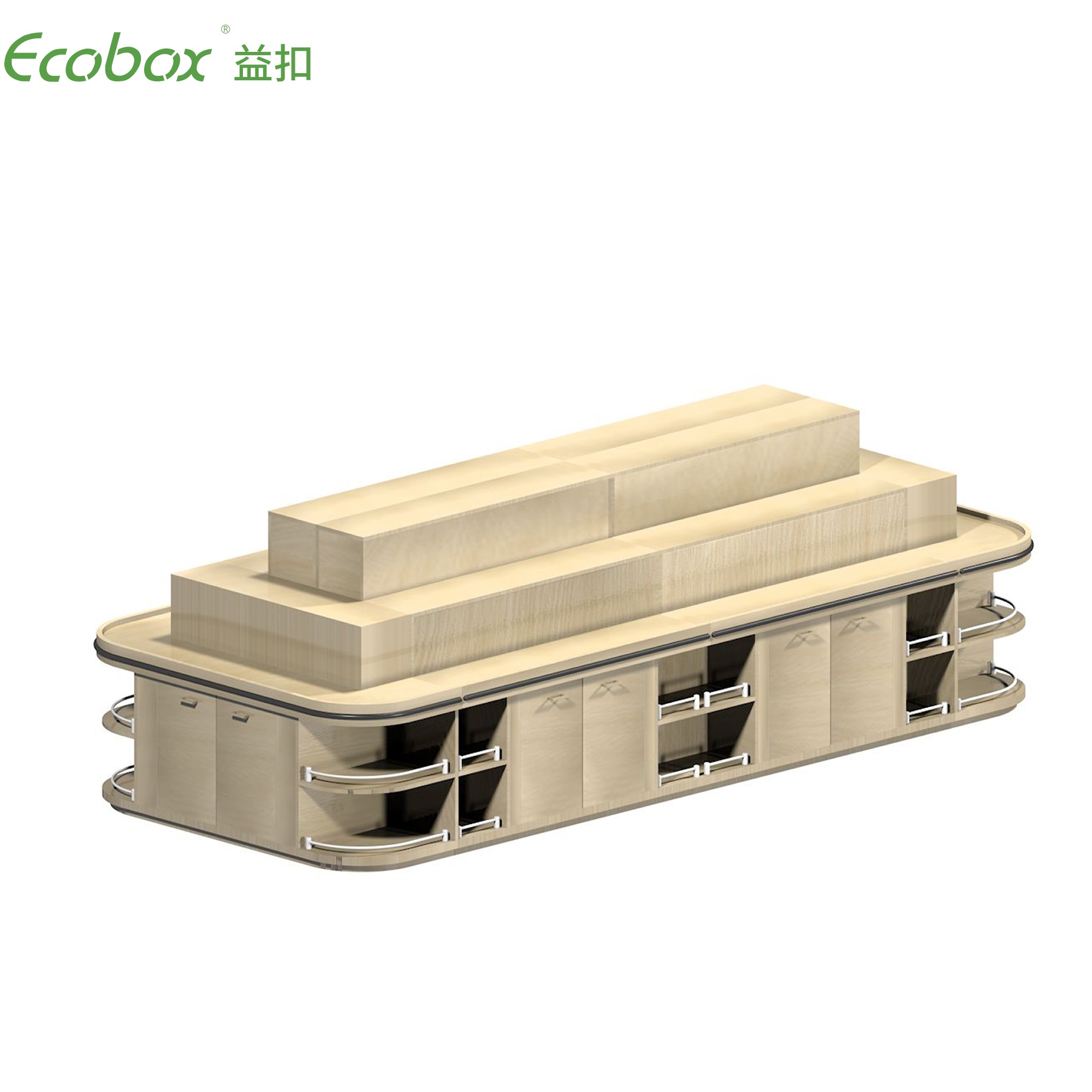 Ecobox G009 Supermarkt-Großlebensmitteldisplays mit Ecobox-Supermarktbehältern
