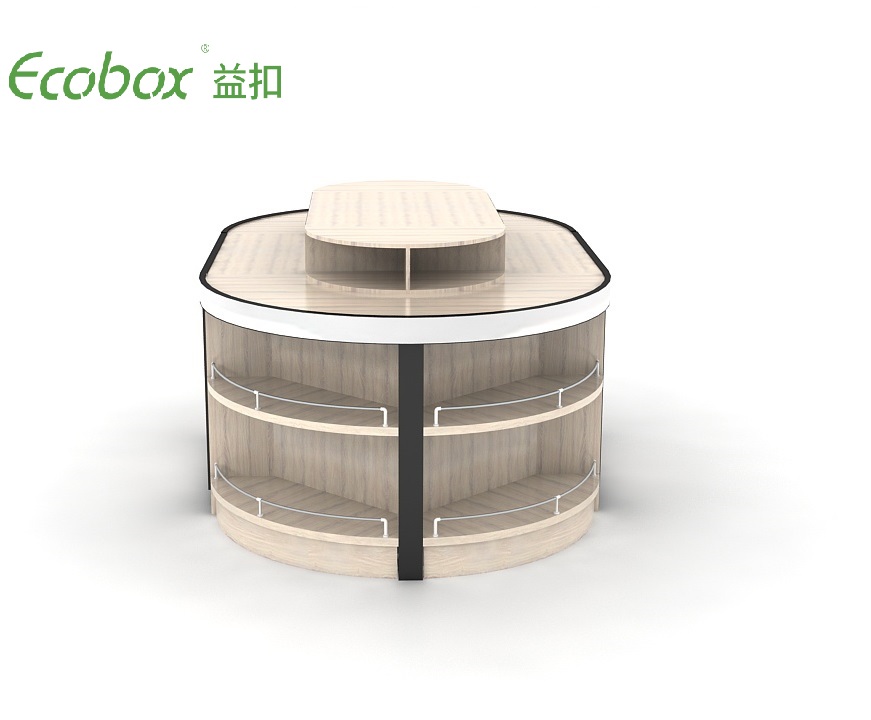 Ecobox GMG-002 Stahl-Holz-Supermarktschränke Inselregal-Displays