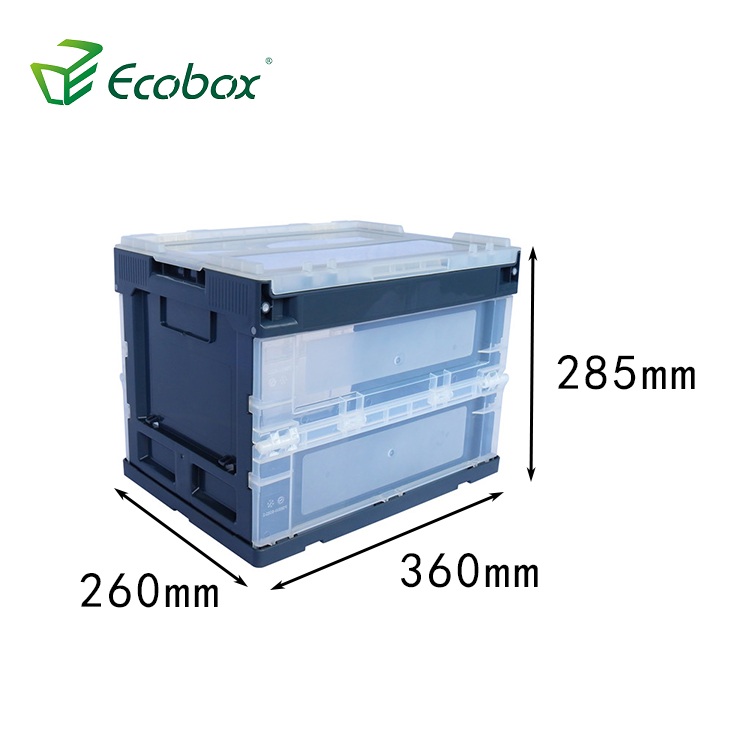 Ecobox zusammenklappbare Kunststoffkiste Umzugskarton mit Deckel