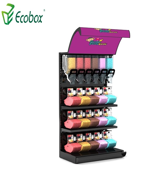 Ecobox TG-0610 Getreide-Candy Rack-Display-Regal mit Schwerkraftbehälter und Scoop Bin